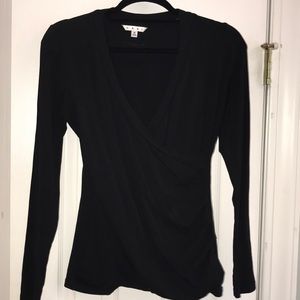 Cabi long sleeve wrap shirt